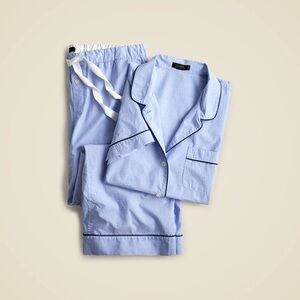 J. Crew End-on-end cotton long-sleeve pajama set